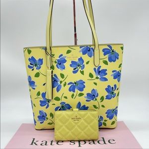 Kate Spade Jana Tea Garden Tote & Bifold Wallet